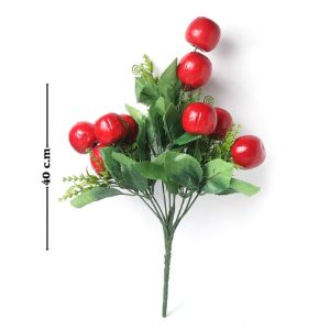 Artifical Apple Flower Bunch | Red Color - 1 Piece