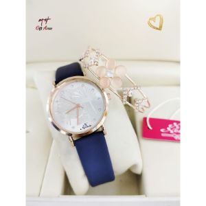 Noble ladies strap watch with bangle 003-1 Piece